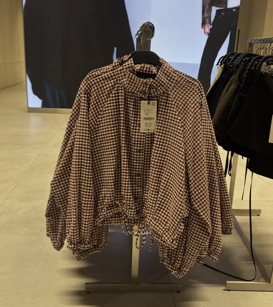 zara check jacket