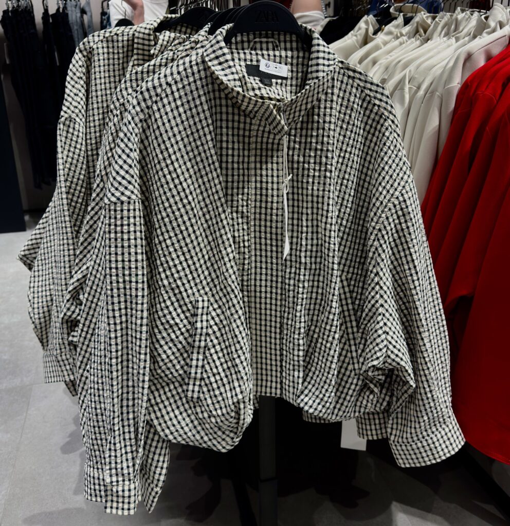 Zara bomber check jacket